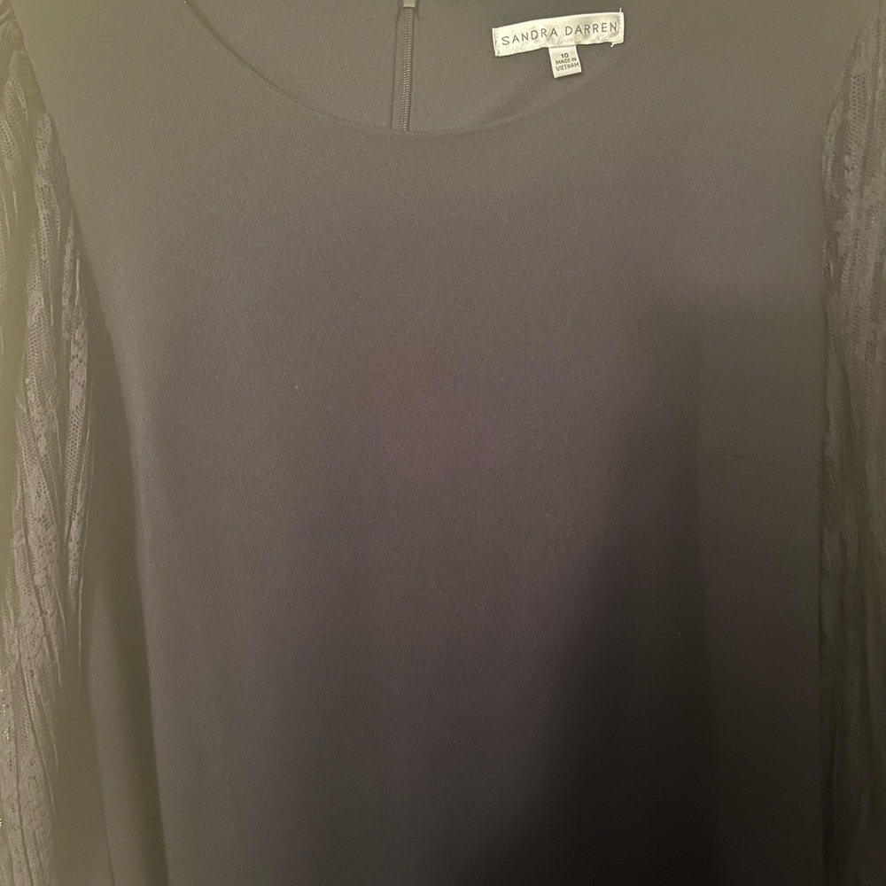 Women navy blue Sandra Darren dress size 10